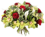 Bouquet of Roses and Cymbidium Orchids with Calla Lily - Flowers Box London