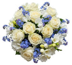 Bouquet of Roses and Sweet Pea and Freesias - Flowers Box London