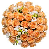 Bouquet of Roses and White Freesias - Flowers Box London