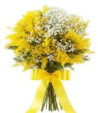 Bouquet of Scented Mimosa and Gypsophila - Flowers Box London