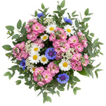 Bouquet of Stock with Daisy Leucanthemum and Cornflowers - Flowers Box London