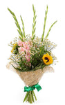 Bouquet of Sunflowers with Daisy Tanacetum and Gladioli