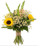 Bouquet of Sunflowers with Daisy Tanacetum and Gladioli - Flowers Box London