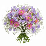 Bouquet of Sweet Pas and Pink Cosmos with Gypsophila - Flowers Box London