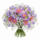 Bouquet of Sweet Pas and Pink Cosmos with Gypsophila - Flowers Box London