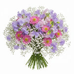 Bouquet of Sweet Pas and Pink Cosmos with Gypsophila