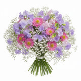 Bouquet of Sweet Pas and Pink Cosmos with Gypsophila