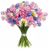 Bouquet of Sweet Pea and Freesias with Blue Forget Me Not - Flowers Box London