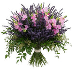 Bouquet of Sweet Pea and Lavender with Greenery