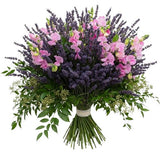 Bouquet of Sweet Pea and Lavender with Greenery
