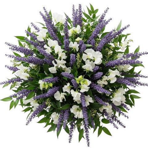 Bouquet of Sweet Pea and Lavender with Greenery