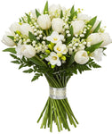 Bouquet of Tulips and Freesias with Lily of Valley