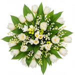 Bouquet of Tulips and Freesias with Lily of Valley