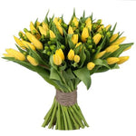 Bouquet of Tulips with Green Hypericum - Flowers Box London