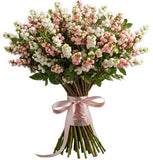 Bouquet of White and Pink Blush Snowberries