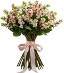 Bouquet of White and Pink Blush Snowberries