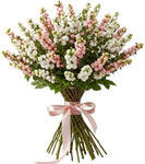 Bouquet of White and Pink Blush Snowberries