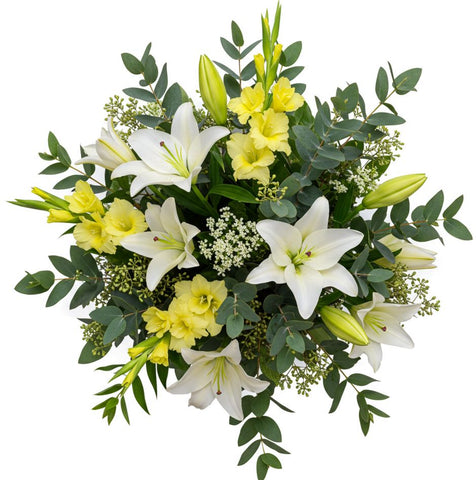 Bouquet of White Lily and Gladioli