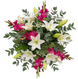 Bouquet of White Lily and Gladioli - Flowers Box London