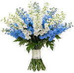 Bouquet White and Blue Delphinium