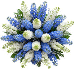 Bouquet White and Blue Delphinium