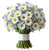 Bridal Bouquet of Daisy and Forget Me Not - Flowers Box London