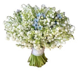 Bridal Bouquet of Lily of the Valley and Oxyetalum - Flowers Box London