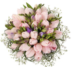 Bridal Bouquet of Tulips and Freesias