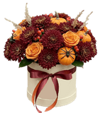 Burgundy and Orange Halloween Box - Flowers Box London