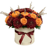 Burgundy and Orange Halloween Box - Flowers Box London
