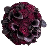 Burgundy Bridal Bouquet - Flowers Box London