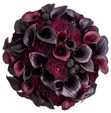 Burgundy Bridal Bouquet - Flowers Box London