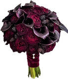 Burgundy Bridal Bouquet - Flowers Box London