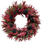 Burgundy Leaves & Berry Door Ring