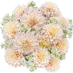 Cafe au Lait Dhalia Bouquet with Wax Flowers