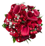 Calla Lily and Red Roses Bridal Bouquet
