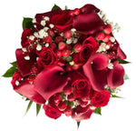 Calla Lily and Red Roses Bridal Bouquet