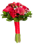 Calla Lily and Red Roses Bridal Bouquet