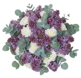 Carnations and Purple Lilac Bouquet - Flowers Box London