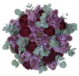 Carnations and Purple Lilac Bouquet - Flowers Box London