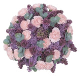 Carnations and Purple Lilac Bouquet - Flowers Box London