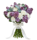 Carnations and Purple Lilac Bouquet - Flowers Box London