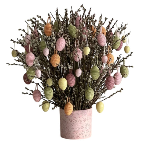 Catkins With Eggs Easter Pot Arrangement - Flowers Box London