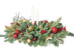 Centerpiece of Red and Green Baubles - Flowers Box London