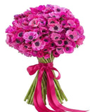 Cerise Anemone Bouquet - Flowers Box London