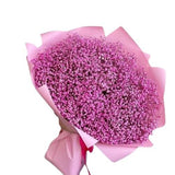 Cerise Gypsophila Bouquet - Flowers Box London
