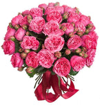 Cerise Piano Peony Spray Rose Bouquet - Flowers Box London