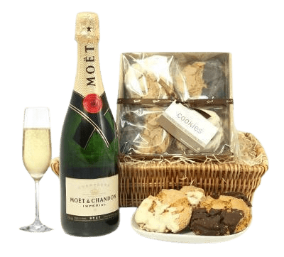 Champagne and Cookies Hamper - Flowers Box London