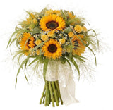 Charm Bouquet of Sunflowers with Daisy Tanacetum - Flowers Box London