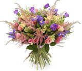 Charming Blue and Pink Flower Bouquet - Flowers Box London